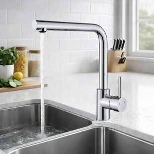 Смеситель кухонный с высоким изогрнутым изливом faucet AND YLN1566H Серый 36267 фото
