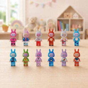 Набір фігурок 12шт Labubu Building block toy 44001 Різнокольорові 38275 фото
