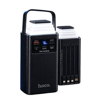 Power Bank із вбудованими кабелями Type-C та Lightning 100000 mAh Hoco J90A Чорний 30230 фото
