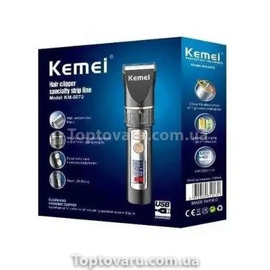Машинка для стрижки волосся з РК-дисплеєм KEMEI KM-5073 11430 фото