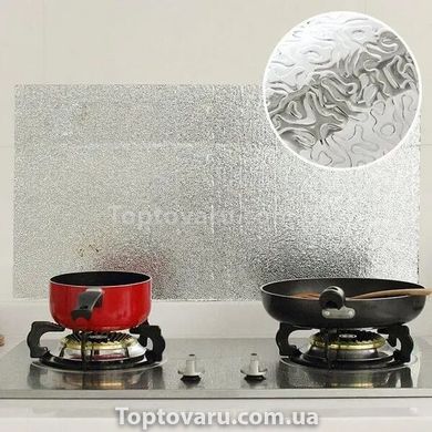 Водонепроникна самоклеюча фольга для кухонних поверхонь 500х60 см Срібляста 11605 фото