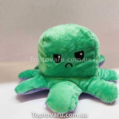 Іграшка м'яка Восьминіг перевертень двосторонній «веселий + сумний Фіолетовий зелений 12309 фото