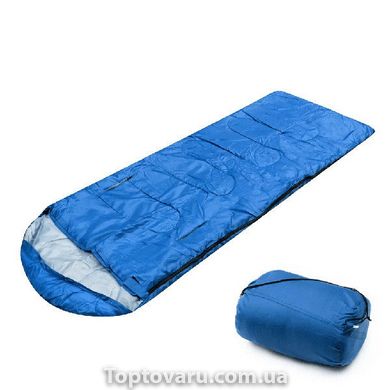 Спальный мешок туристический с односторонней молнией (А11) 190 х 70см Синий 7358 фото