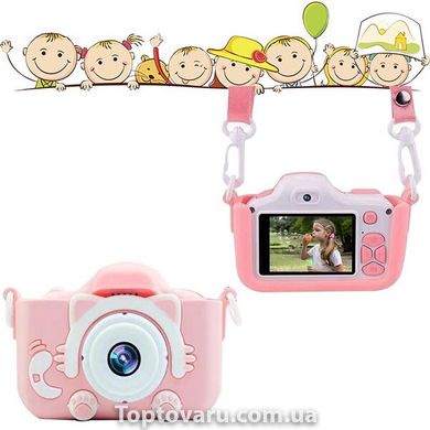 Детский фотоаппарат в чехле Smart Kids Camera Розовый 2501 фото