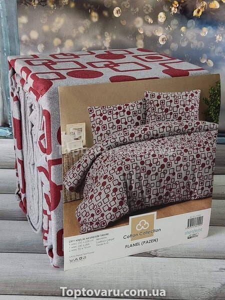 Постельное белье Cotton collection 41890 Фланель Хлопок Евро размер 15878 фото