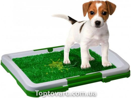 Лоток для собак с травой Puppy Potty Trainer Pad зелёный 2032 фото