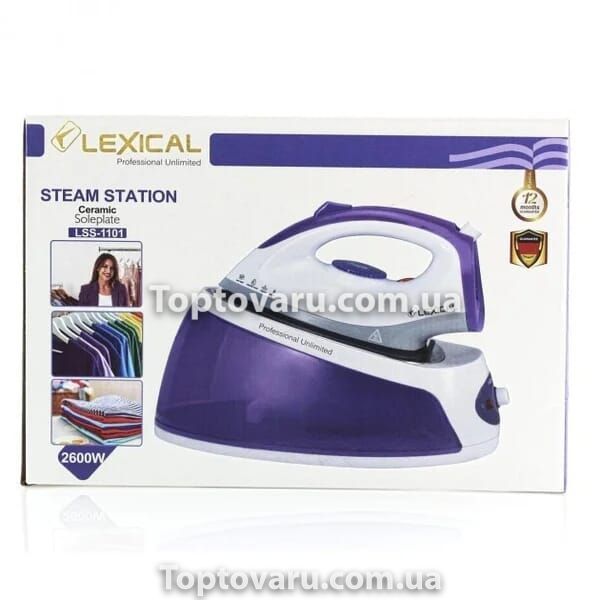 Праска-парогенератор Lexical LSS-1101 2600W Біло-фіолетовий 7191 фото