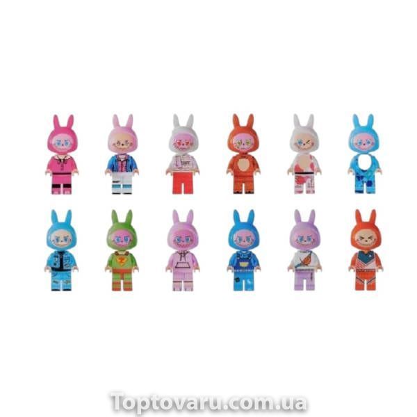 Набір фігурок 12шт Labubu Building block toy 44001 Різнокольорові 38275 фото