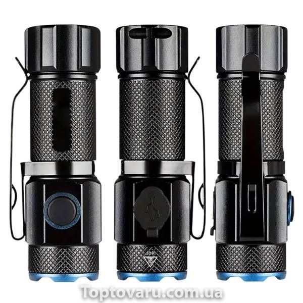 Ліхтар ручний акумуляторний підвищеної потужності пошуковий YEMAO YM-F602X XHP50 Чорний 37279 фото