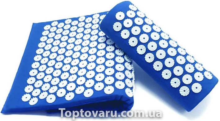 Акупунктурний масажний килимок Acupressure Mat Bed or of Nails Синій 4300 фото