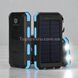 Power Bank із сонячною панеллю, ліхтариком, компасом та карабіном 20000 mAh 25653 фото 2