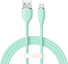 Кабель Baseus Jelly Liquid Silica Gel Fast Charging Data Cable USB to iP 2.4A 1.2m Green CAGD000006-00001 фото