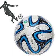 М'яч футбольний PU ламін 891-2 зшитий машинним способом Білий 2062 фото