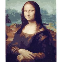 Картина за номерами Strateg ПРЕМІУМ Погляд Мона Лізи з лаком розміром 40х50 см (SY6704) SY6704-00002 фото