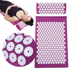 Акупунктурный массажный коврик Acupressure Mat or Bed of Nails Фиолетовый
