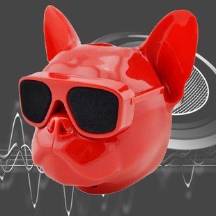 Бездротова колонка Bluetooth S3 голова собаки Червона 3636 фото