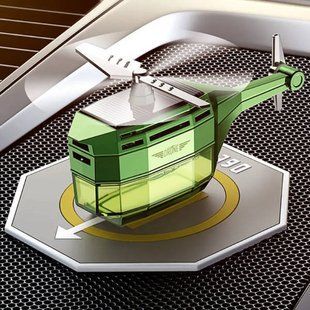 Автомобильный ароматизатор Вертолёт Vert-02 на солнечной батарее Зеленый 36876 фото