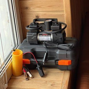 Набір дорожній компресор та інструменти в кейсі Air pump BOHAO Чорний 23038 фото