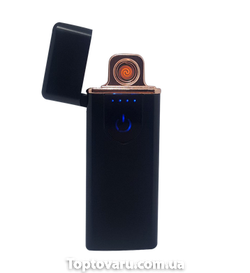 Спиральная сенсорная электрическая зажигалка Lighter USB Black (JL-705) NEW фото
