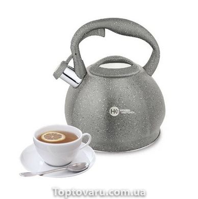 Чайник зі свистком HIGHER + KITCHEN ZP-020 3.5 л Сірий 2560 фото