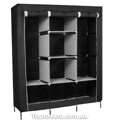 Складной тканевый шкаф Storage Wardrobe 88130 Черный 1364 фото