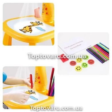 Дитячий стіл для малювання зі світлодіодним підсвічуванням Project Painting Жовтий 7324 фото
