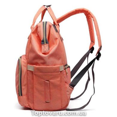 Сумка-рюкзак для мам Mom Bag Персиковая 1346 фото