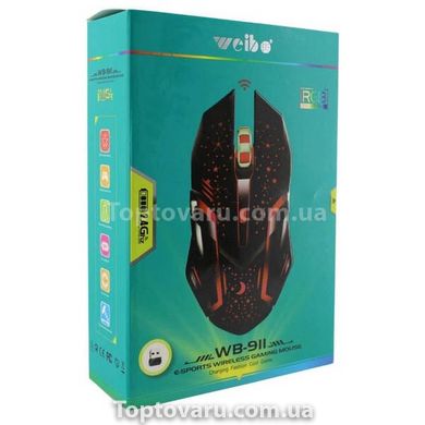Мышь игровая компьютерная беспроводная с RGB подсветкой Weibo WB-911 14420 фото