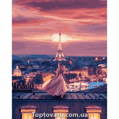 Картина по номерам "Эйфелева башня на закате" RA 5424 40*50см 6472 фото