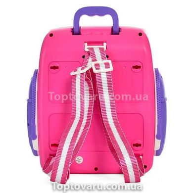 Дитячий рюкзак-сейф з кодовим замком, купюроприймачем та відбитком пальця Рожевий 14494 фото
