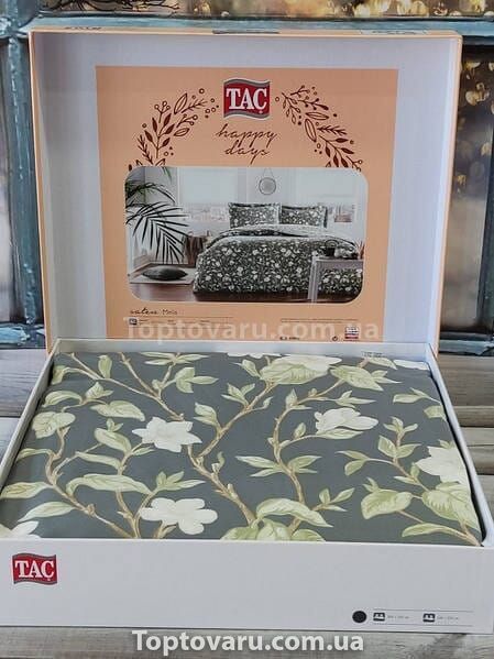 Постільна білизна Tac Melia Сатин Євро розмір 17538 фото
