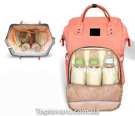 Сумка-рюкзак для мам Mom Bag Персиковая 1346 фото
