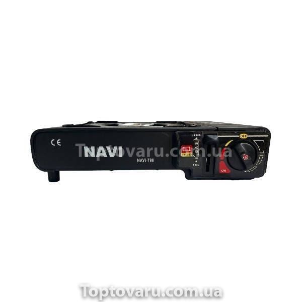 Пальник-плитка газова туристична у валізці Portable Gas Stove NAVI Чорна 33554 фото