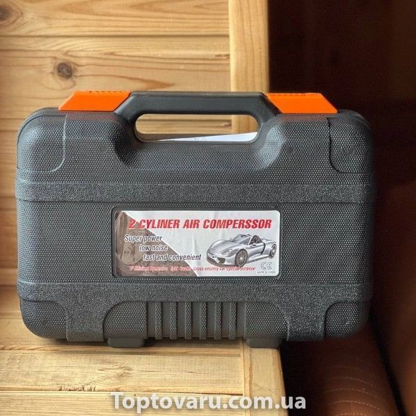 Набір дорожній компресор та інструменти в кейсі Air pump BOHAO Чорний 23038 фото