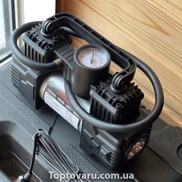 Набір дорожній компресор та інструменти в кейсі Air pump BOHAO Чорний 23038 фото