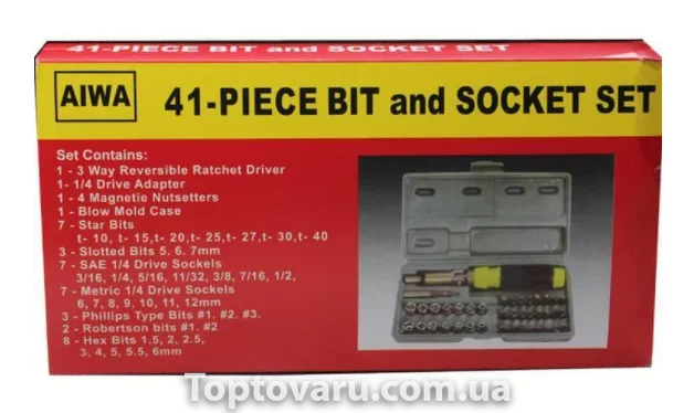 Универсальный набор инструментов 41-Piece Bit and Socket Set 4295 фото