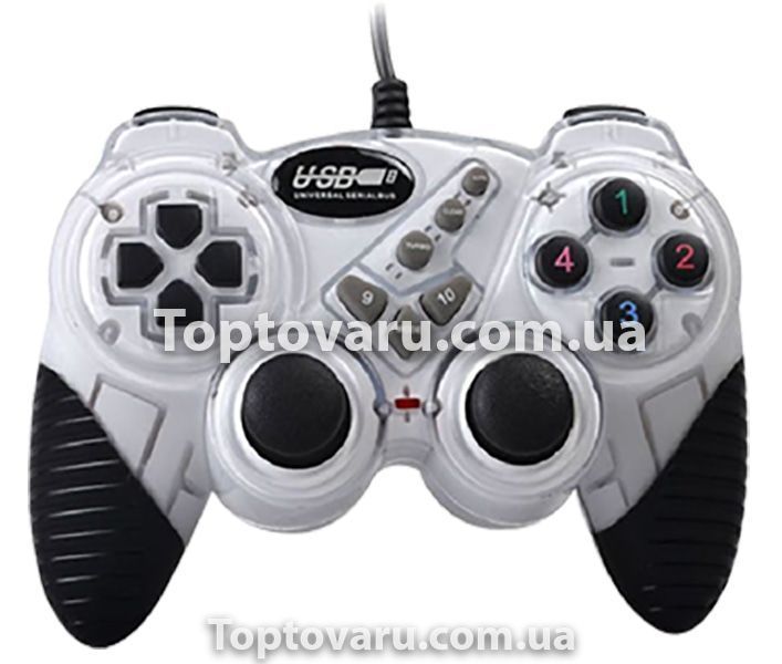 Проводной геймпад PC FHJ-906 джойстик игровой Белый 3789 фото