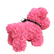 Собачка из 3D роз 40 см Розовая 3687 фото 2