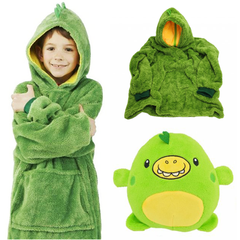 Детский худи-трансформер (толстовка) Huggle Pets Зеленый (динозавр)