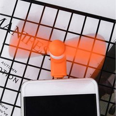 Mini вентилятор для телефона и Power Bank Оранжевый 18662 фото