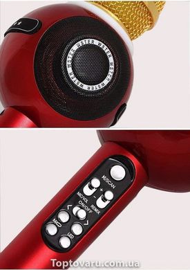Караоке - микрофон WSTER 878 microSD FM радио Красный 467 фото