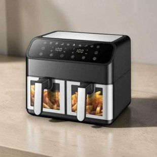 Аерофритюрка DOMOTEC MS-3226 4800W 7,5+7,5Л Чорна 37424 фото