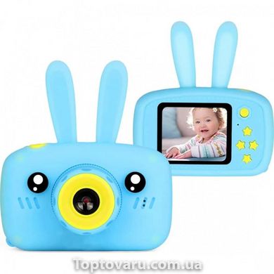 Детский фотоаппарат Baby Photo Camera Rabbit с автофокусом Х-500 Голубой + Подарок Пластилин 3526 фото