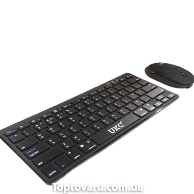 Беспроводная клавиатура KeyBoard + Мышка Wireless Charge Wi-1214 Черная 5940 фото
