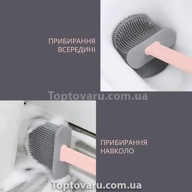 Щітка для унітазу силіконова плоска Toilet Brush 12825 фото
