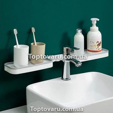 Подвійна полиця для ванної кімнати Shower Rack Біла 7708 фото