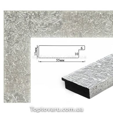 Багетная рамка (серебряные волны, 5,5 см) 40х50 RN82 13588 фото