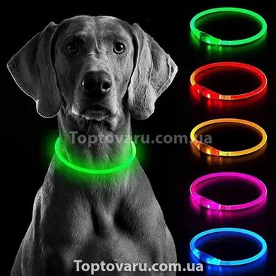 Универсальный светящийся ошейник для собак Trox TR-70 Синий 9845 фото