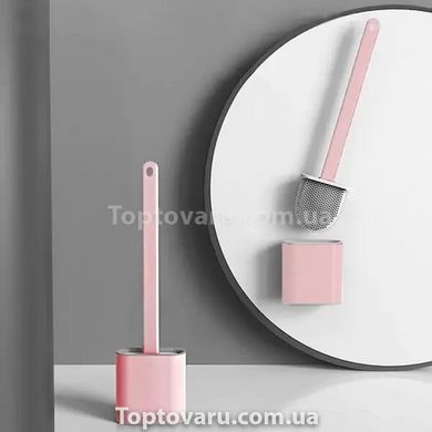 Щётка для унитаза силиконовая плоская Toilet Brush Розовая 12825 фото