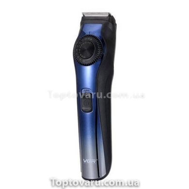 Машинка для стрижки волосся акумуляторна з LED дисплеєм VGR V-080 Синя 18007 фото